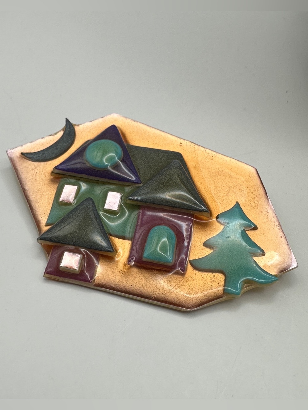 Vintage Lucinda House Pins Maine Pine Tree Brooch